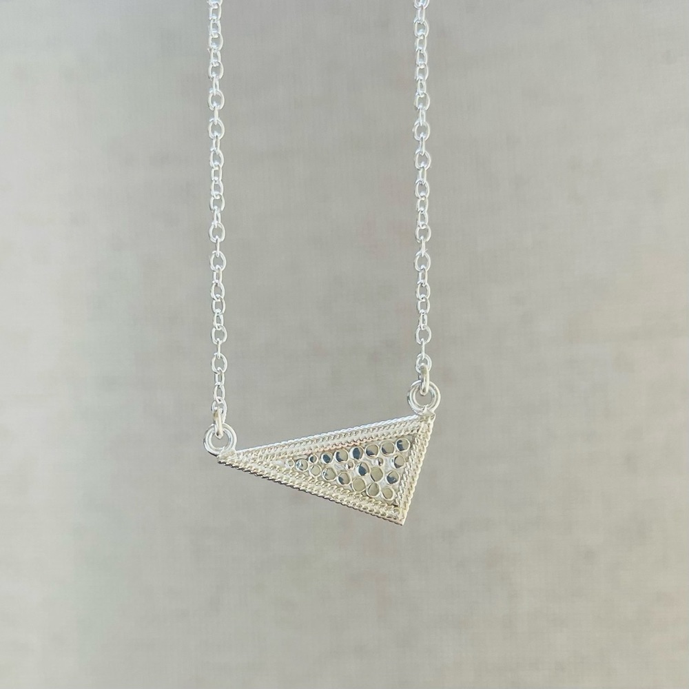 ANNA BECK Sterling Silver Reversible Triangle Pendant Necklace